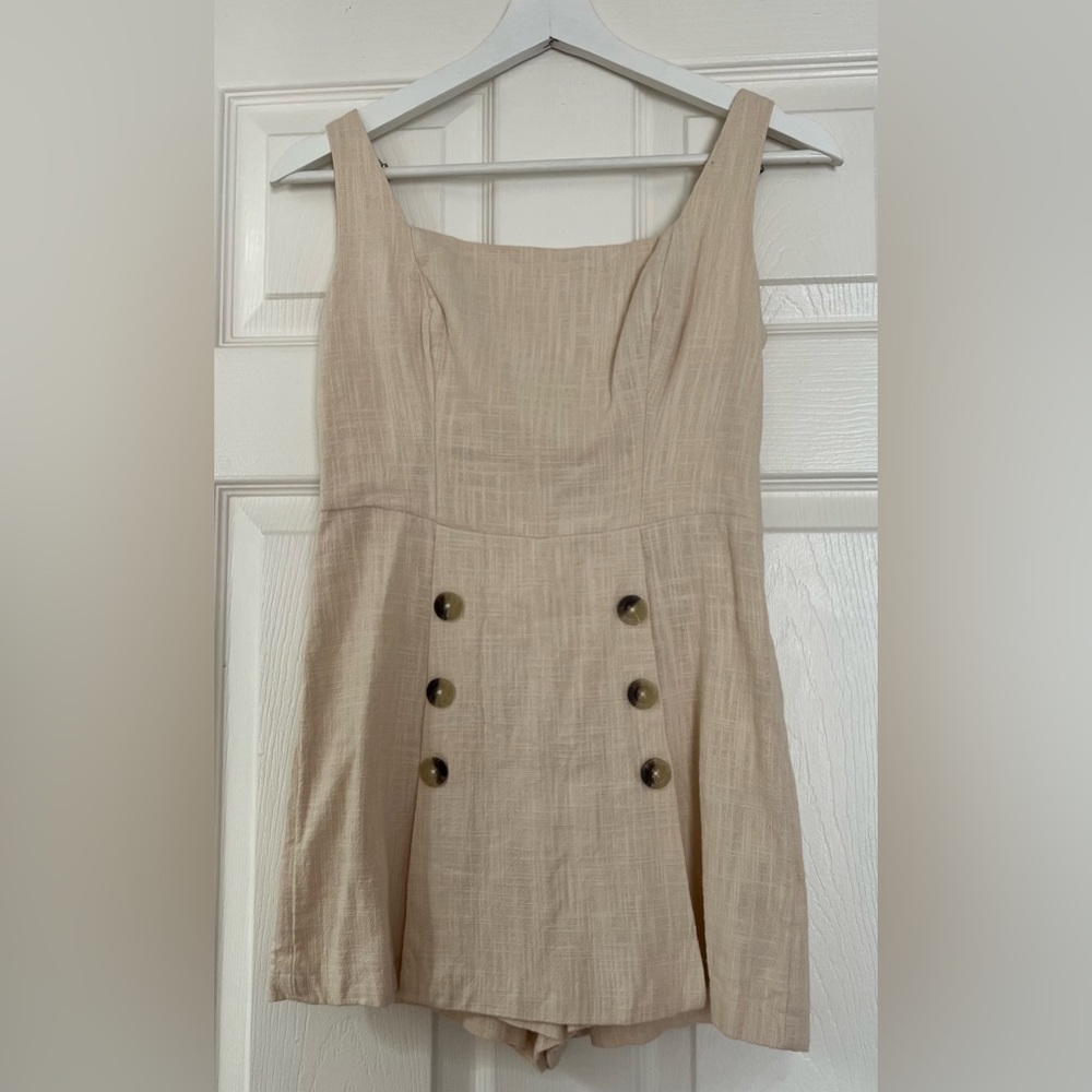 Urban Outfitters Tan Linen Jumper NWT